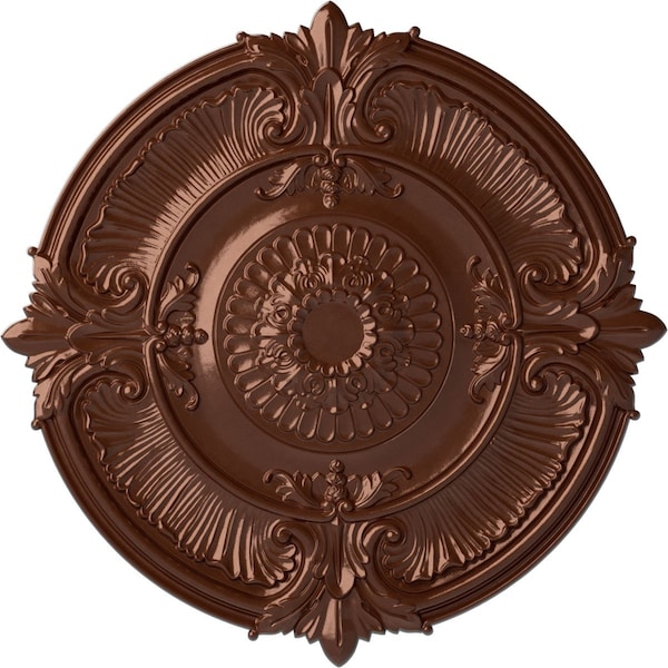 Ekena Millwork Attica Acanthus Leaf Ceiling Medallion (Canopies up to 4 5/8"), 53 1/2"OD x 3 1/2"P, Copper Penny CM53ATCPS - main